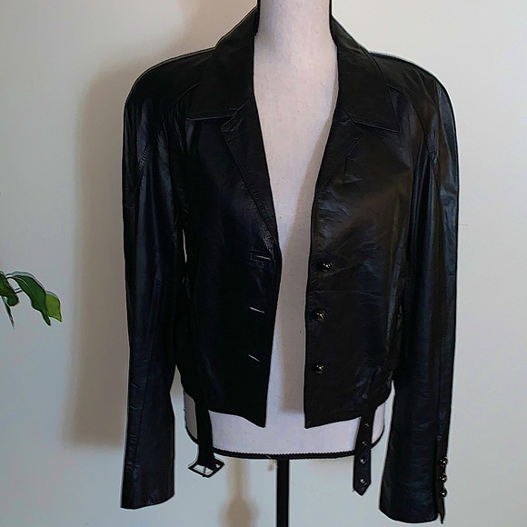 Vintage Robert Rodriguez Leather Jacket - Size 8 - Picture 1 of 14